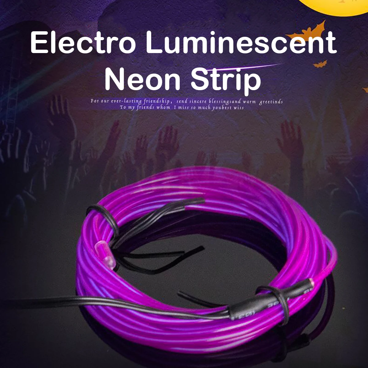

DIY LED Neon Strip Lamp Flexible EL Wire Rope Tube Neon Light for Party Garden Decor work with AA Battery
