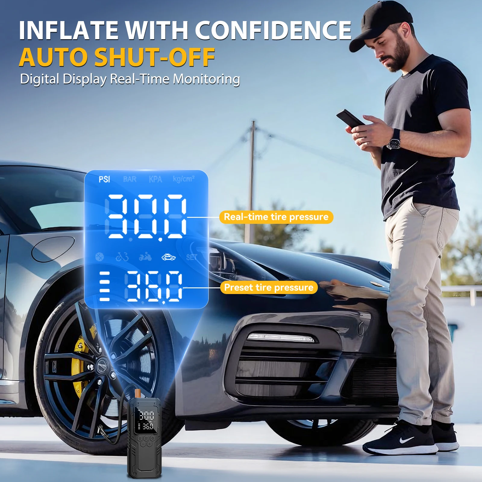 Portable 150 PSI Tire Inflator 4