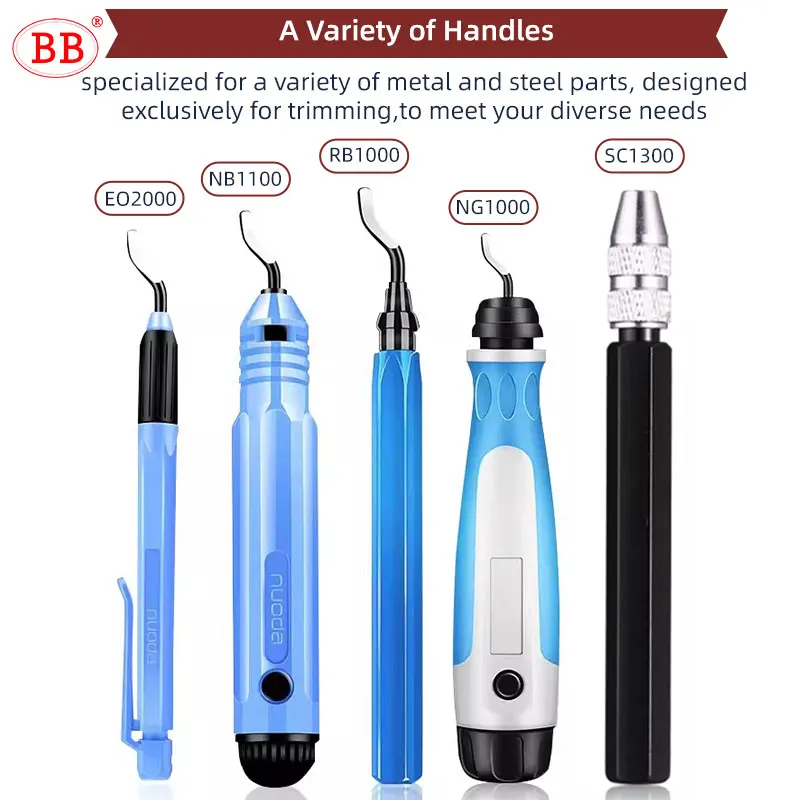 BB HSS 수동 디버링 도구 핸들, 금속 목재 플라스틱 알루미늄 구리 스틸 트리밍 모따기 블레이드 BS1010