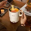 800ml Folded Electric Kettle Portable Cooking Pot Multicooker Travel Kettles TeaPot Heating Cup 304 Stainless Steel Slow Cooker 4