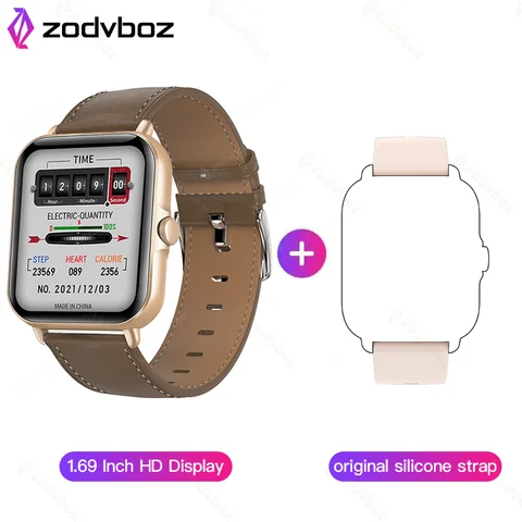 New Smart Watch Men 1.69 Inch Sreen Real-time Heart Rate Monitoring Bluetooth Call Waterproof Smartwatch For Android IOS