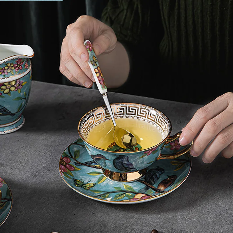 

Bluebird ручная роспись кофейная чашка для фотографий свадебный подарок для девушки Высококачественный изысканный набор кофейных чашек