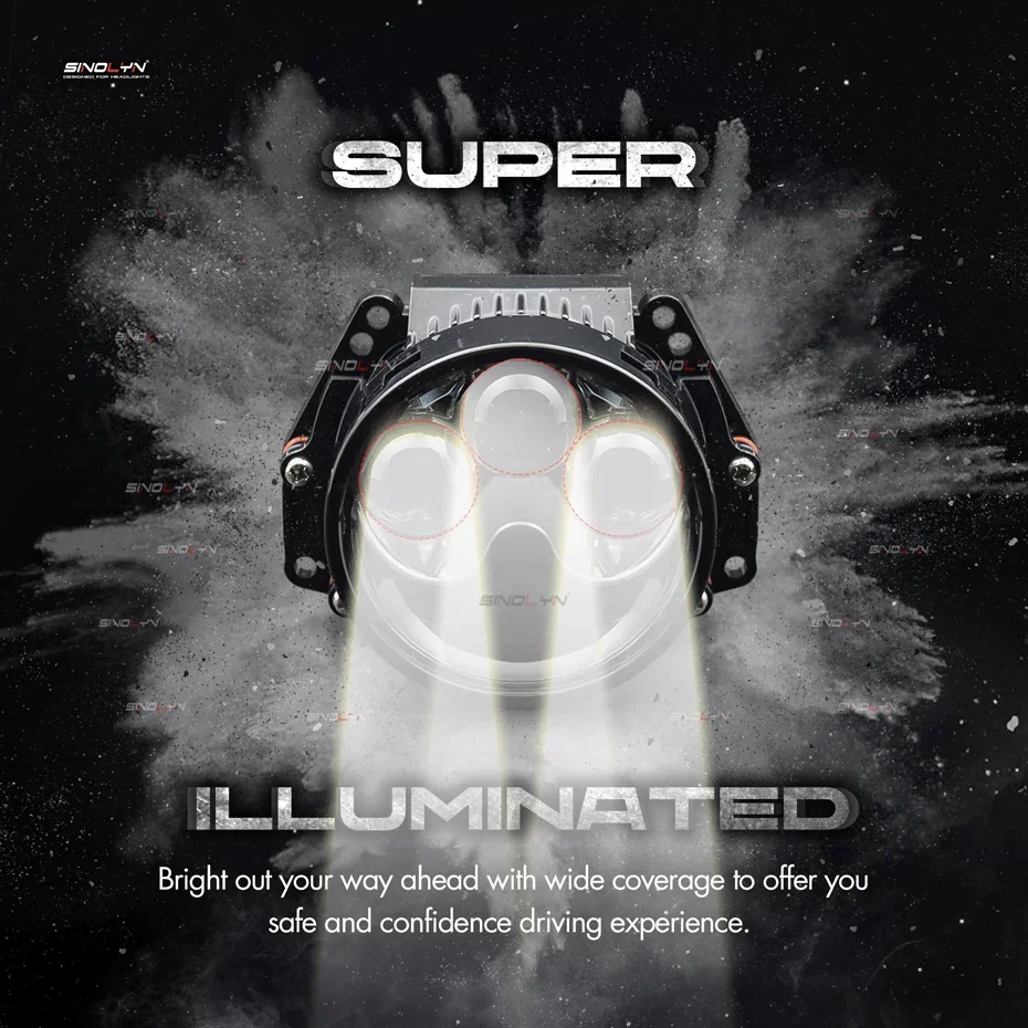 3.0'' Laser Headlight BILED Projector Matrix Hyperboloid Lens Car