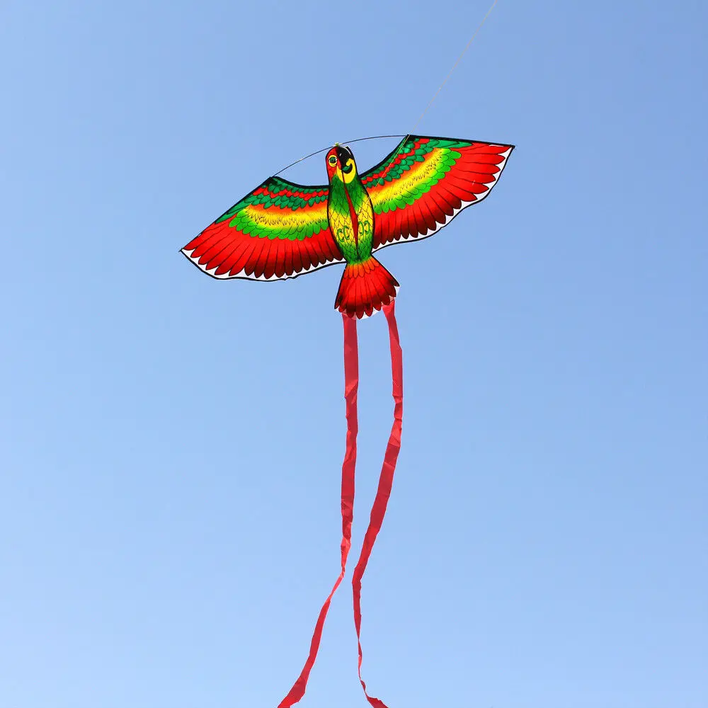 Colorful rainbow kite Eagle kite Plastic kite Butterfly kite Beach delta kite Delta kite Beach kite Stunt kite Unicorn kite Plane kite Snake kite Power parafoil kite Chinese dragon kite Foal kite Parafoil kite 43inch Parrot Bird Kite With Handle And Line For Kids