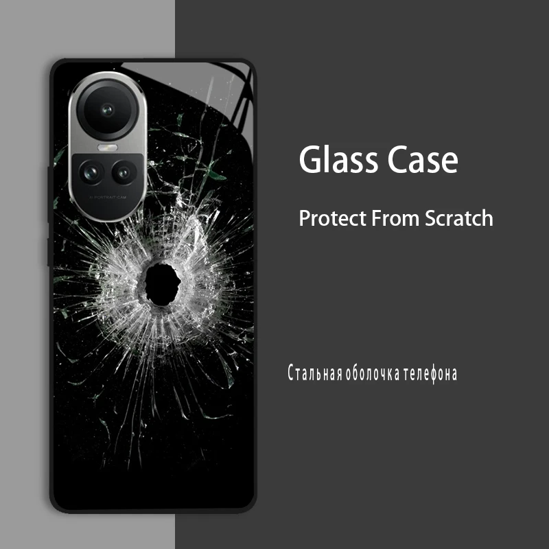 Enhanced Protective Tempered Glass Case Cover with Hard Coque Bumper