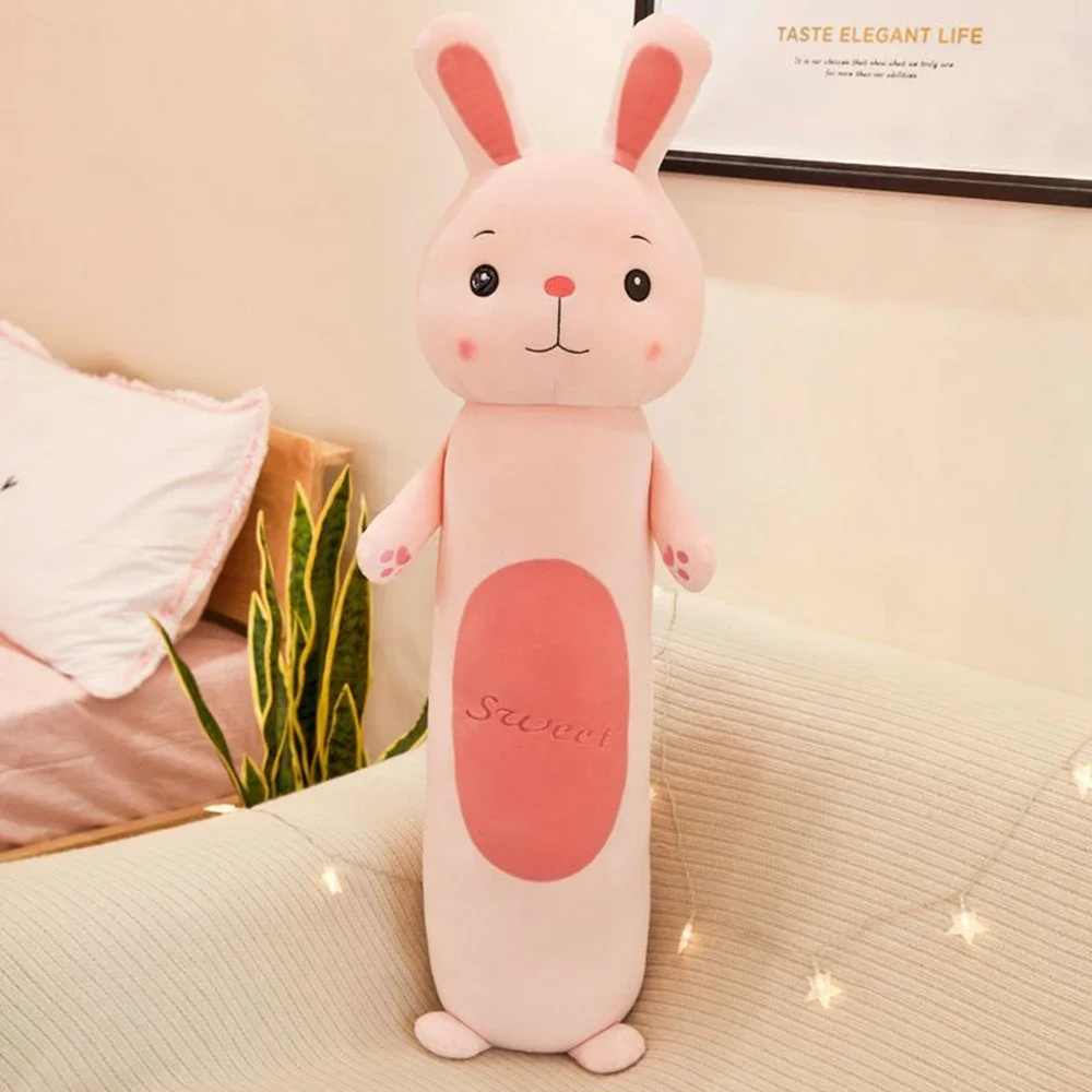50CM Soft Strip Sleep Cylinder Throw Pillow Plush Toy Creative Lazy Children's Animal Cute Bed Comfort Bunny Doll Festival Gift 3