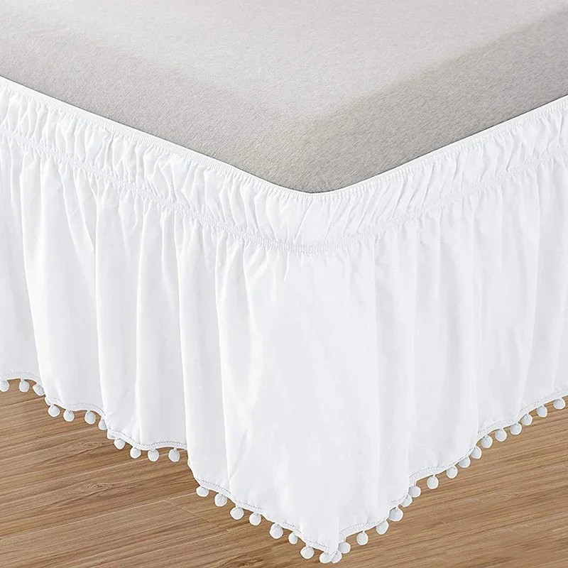 DecorativeHotelBedSkirtwithTasselsBedCoverwithoutSurface