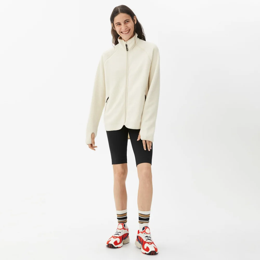 

Scandinavian niche design classic casual loose-fitting shaker jacket zip cardigan style tops