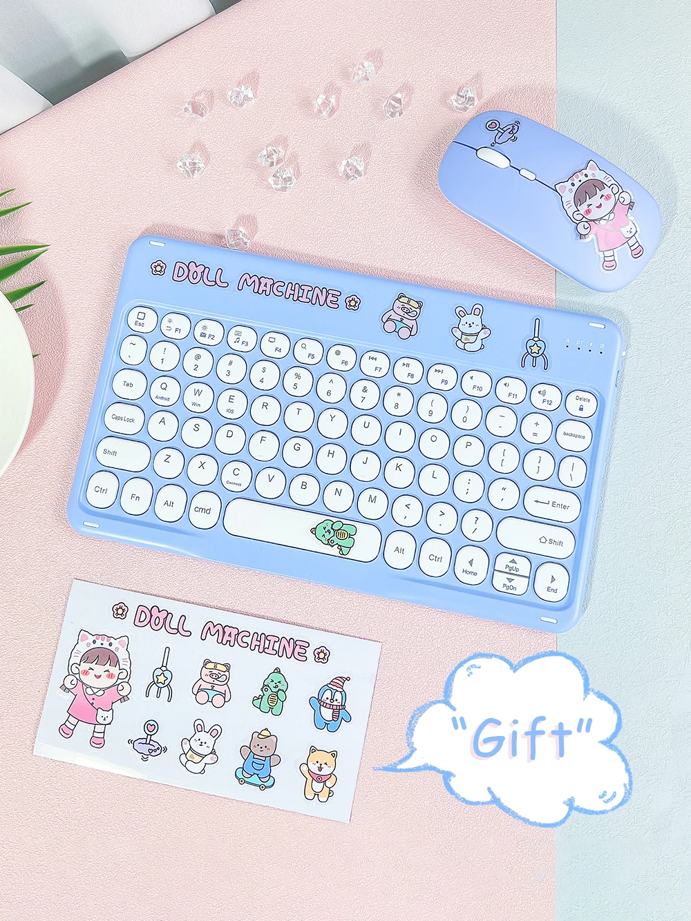 Polegada Teclado Ipad Mouse sem Fio Bluetooth Teclado para Ipad Pro Air Xiaomi Samsung Huawei Tablet Ios Windows Android 10 11 - Imagem 3