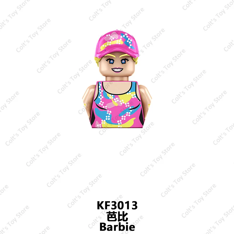 Hot Anime Barbie Mini Action Figures Classic Cartoon Dolls Model Building Blocks Friend Girls Toys Plastic Accessories Kids Gift