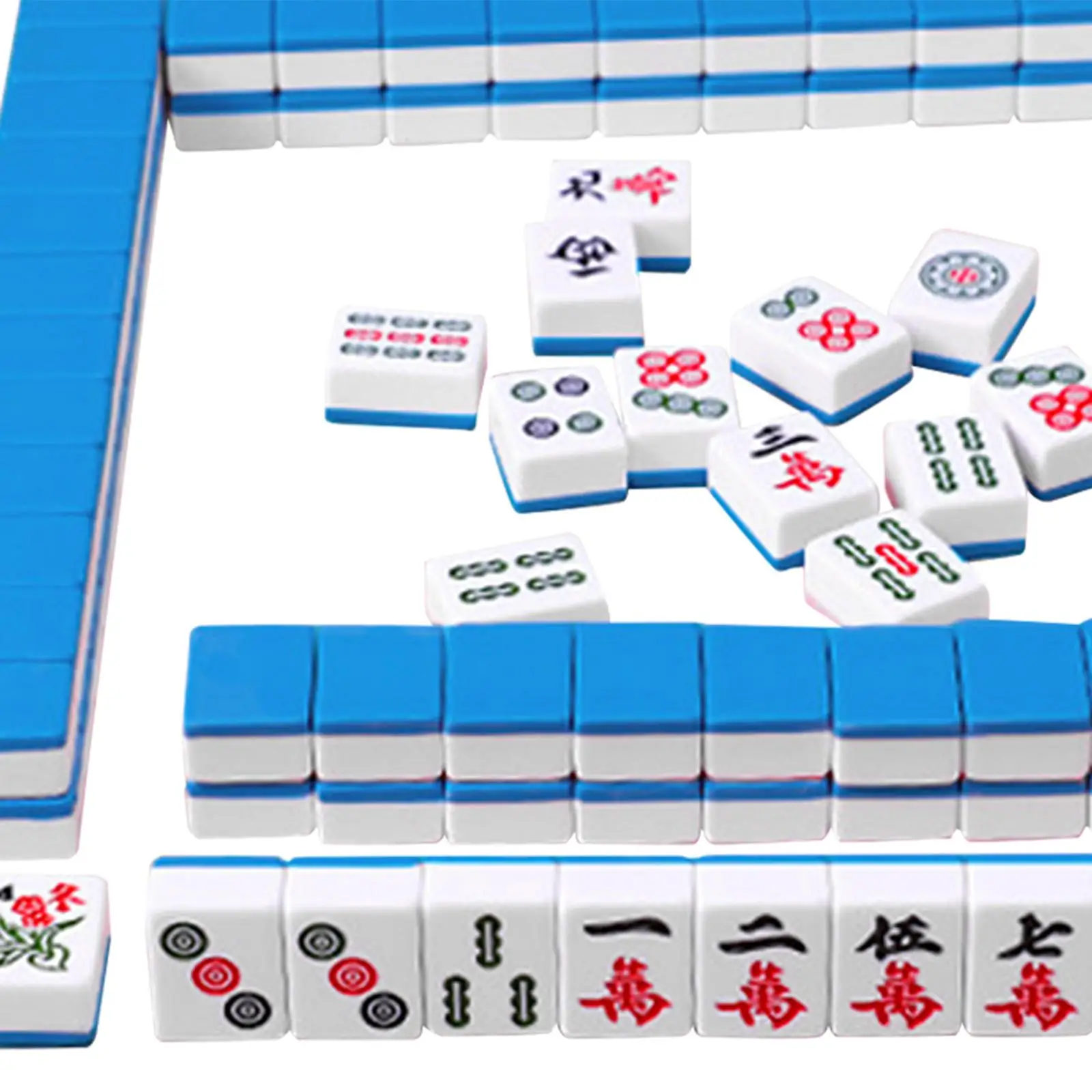 144 Pieces Chinese Version Game Set Mini Mahjong Tiles, Friends Leisure Time Traditional Board Game for Dormitory Travel