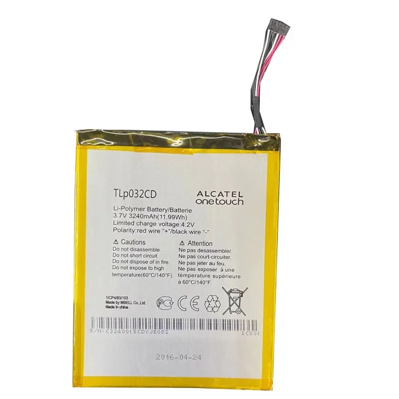 New Battery 3240mAh TLp032CD Battery For Mobile Phone New Replacement Bateria
