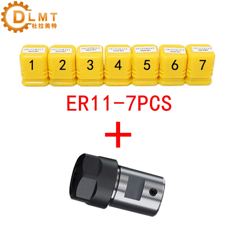Set ER11 ER16 ER20 Chuck Collet Spindle Motor Shaft Extension Rod Spindle + Spring Collet Set For CNC Lathe Engraving Tools