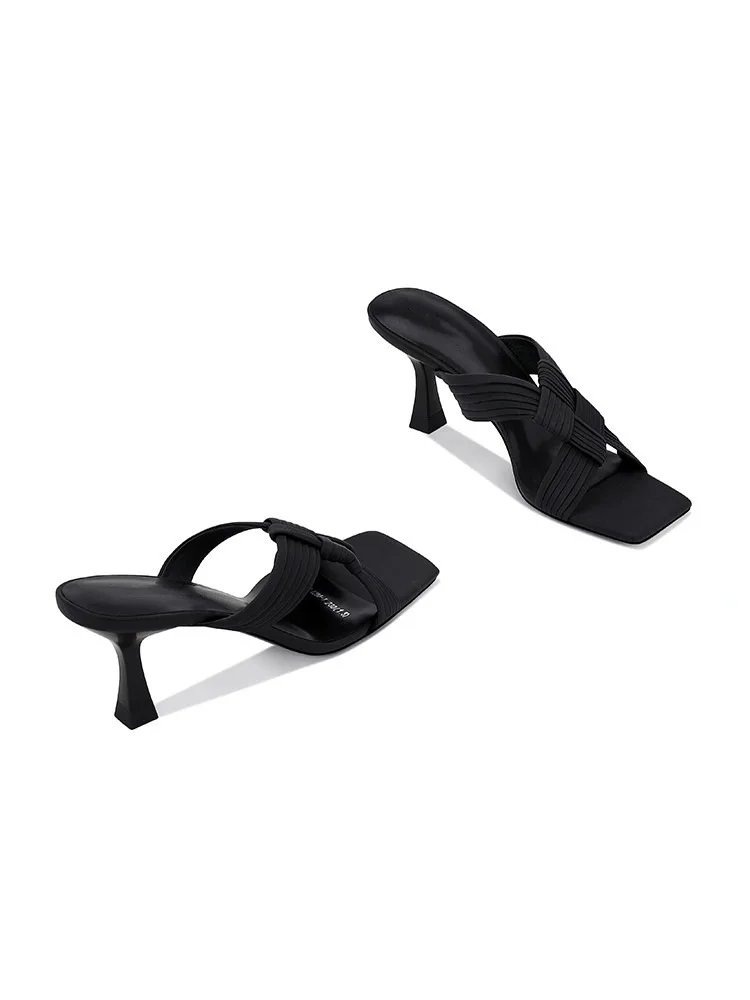 Women's Black Sheepskin High Heel High Heel Women's Shoes with High Heels High Heels Comfortable Footwear Western Fashion Style