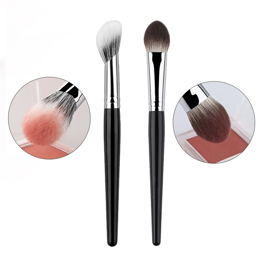 Peach Heart Blusher Brush Powder Blush Cream Liquid Blush Makeup Brushes Flat Small Precise Blush Brush Makeup Tools 6
