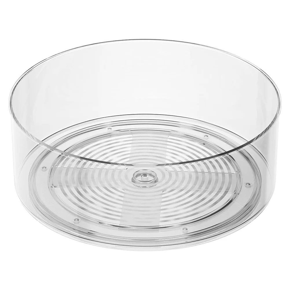 

Lazy Susan Turntable Rack Revolving Cabinet Organizer Clear Rotating Holder Shelf Seasoning Organizer Racks for Condiments Home