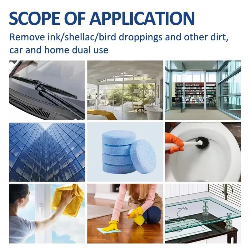 Car Windshield Glass Solid Cleaner Windscreen Wiper Effervescent Tablets Toilet Cleaning Car Accessories Car Windshield Glass So 2
