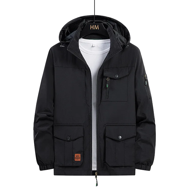 8XL Large Size Men's Spring Jacket All-Match Casual Couple's Tooling
