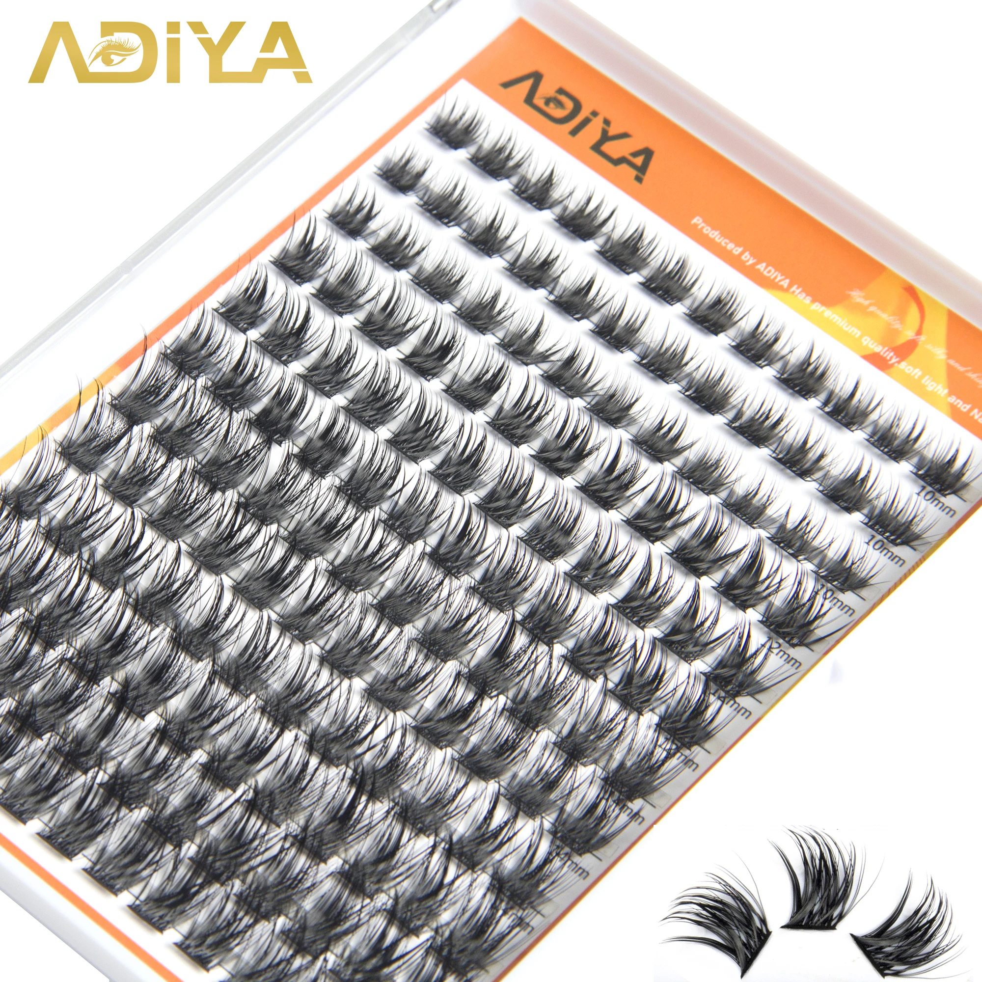 

ADIYA50d Premade Volume Wide Fans Lashes Individual Cluster Eyelash Natural Soft DIY Eyelashes Extensions Makeup Tool Large Tray