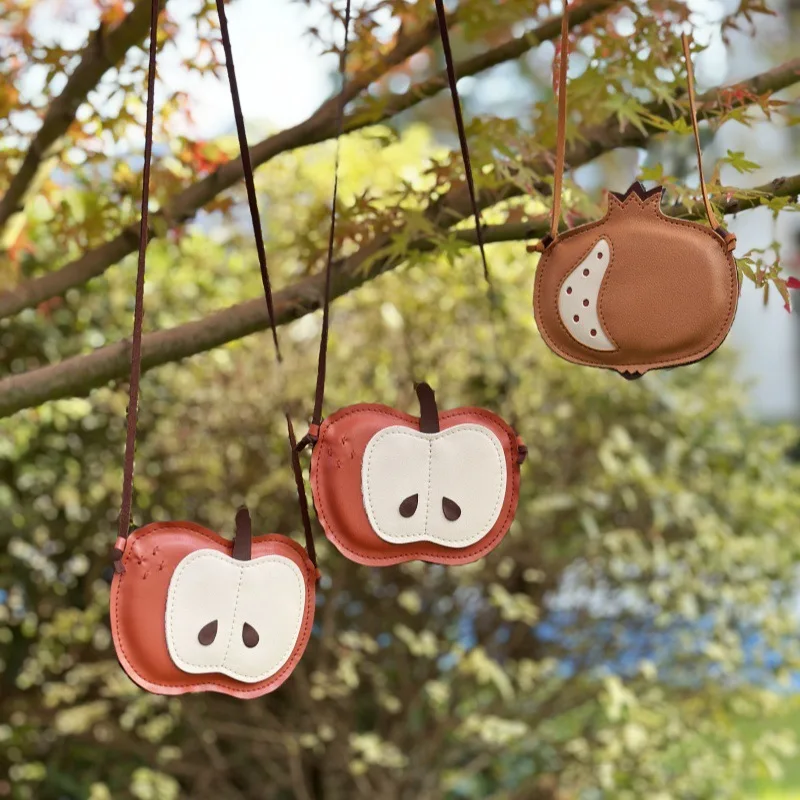 Cute Kids Messenger Bag PU Material Fruit Style