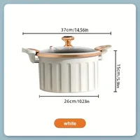 Pots de cuisson en émail de grande capacité, marmite à ragoût à Double manche, antiadhésive, multifonctionnelle, pour la maison, adaptées à la cuisine 4