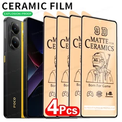 4PCS Matte Ceramic Full Cover Screen Protector Film for 4 Pieces (For POCO X6 Pro 5G)