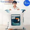 1PC Reusable Vacuum Compression Bag Travel Storage Bag for Quilt Bedding Blanket Clothes Big Size Home Organizer Space Saving 2