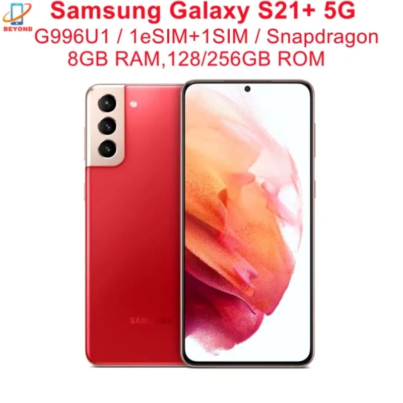 Samsung Galaxy S21+ S21 Plus 5G G996U1 6.7" ROM 128/256GB RAM 8GB Snapdragon NFC Octa Core Original 5G Android Cell Phone