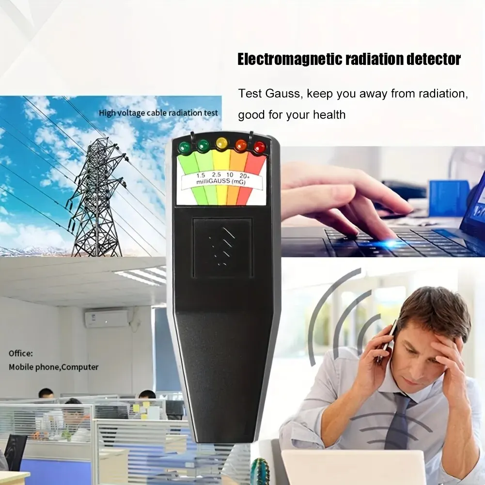 휴대용 카운터 전문 EMF 계량기 테스터, 5 LED EMF 계량기 자기장 탐지기, 유령 사냥 초자연적 장비 테스터