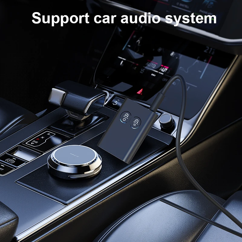 eppfun Bluetooth 5.2 Transmitter Receiver for car, Qualcomm APTX-Adaptive HD Low Latency Wireless Audio Adapter with 3.5mm aux