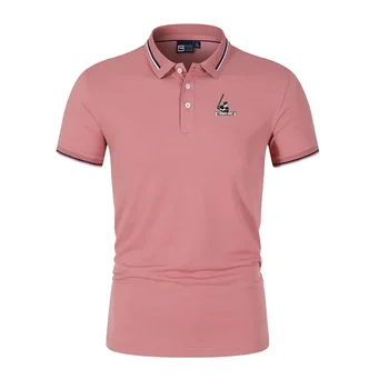 New Summer Men's Golf T-shirt – Short Sleeve Polo Neck, Breathable Casual Golf Polo Shirt for Men’s Fashion & Comfort