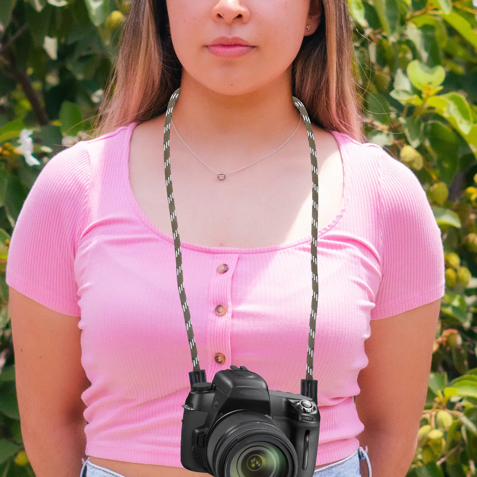 헤비웨이트 지원 카메라 목 스트랩, 길이 조절 가능, 편안한 착용감, DSLR 카메라 스트랩 (남녀공용, 전문 사진 촬영용)