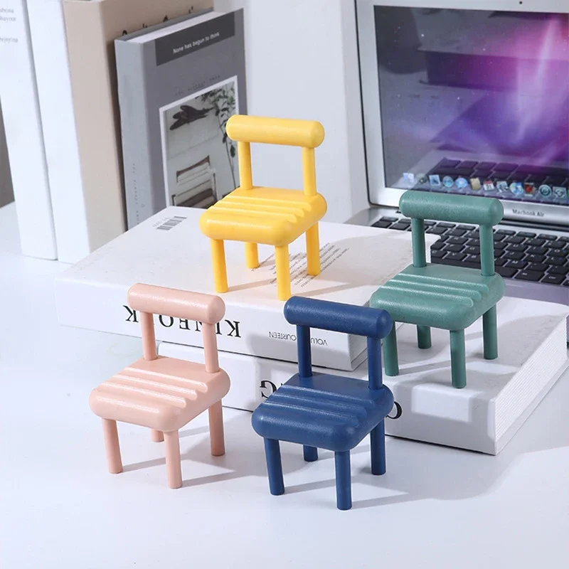 Cute Chair Mobile Phone Holder Kawaii Desktop Phone Bracket Adjustable Tablet Support for iphone ipad Office Desk Organizer