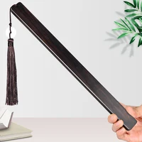 Ebony Wood Solid Wood Paddle Whip,Handmade Deluxe Riding Crop whip,Bat Horse Whip with Tassels 1