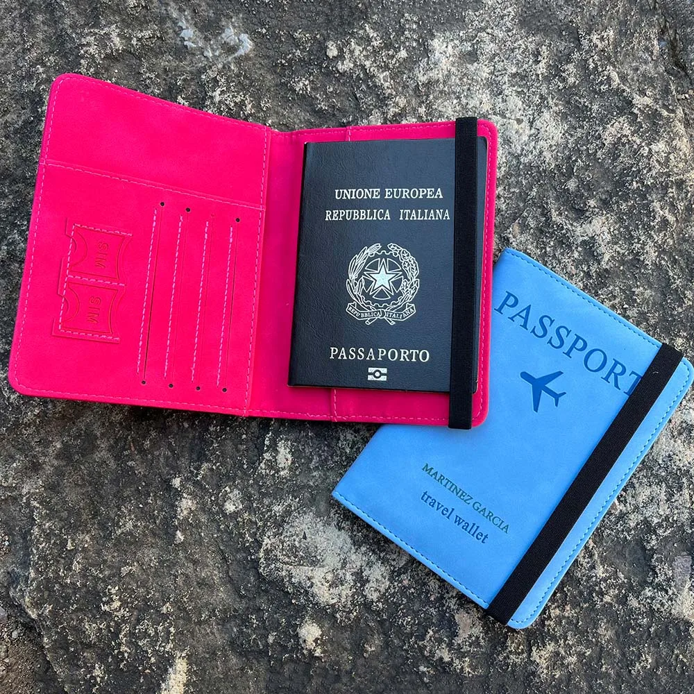 Personalised RFID passport holder for travel