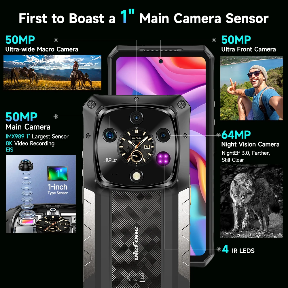 【Ships from US 】Ulefone Armor 28 Ultra 5G AI Rugged Phone 1TB ROM+32GB RAM Android Smartphone AMOLED 6.67" 10600mAh Mobile pho