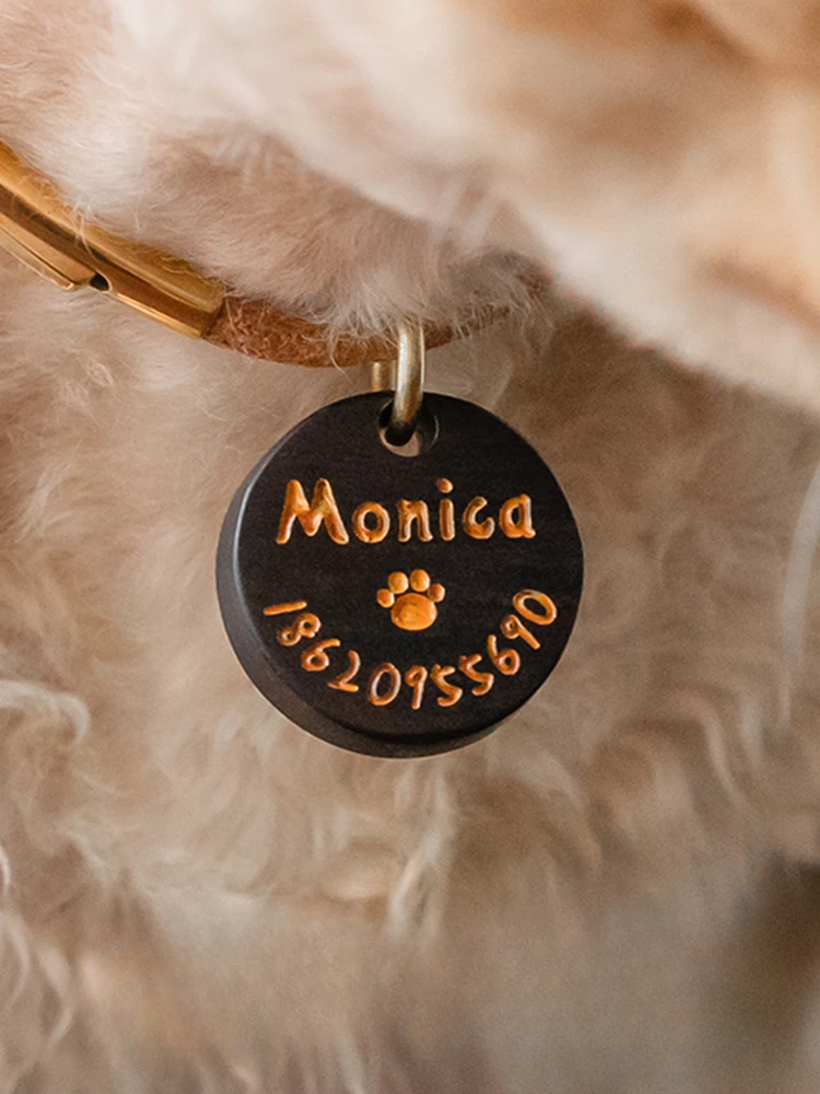 

Именная табличка для домашних питомцев с тиснением, удостоверение личности, табличка с защитой от потери кошек, Тедди фадоу, жетон для собак