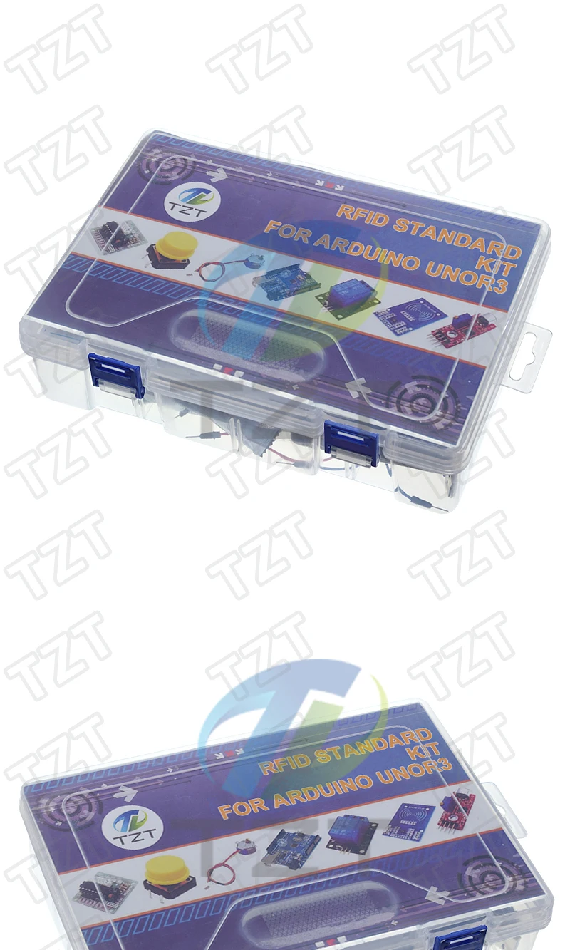 TZT NEUESTE RFID-Starter-Kit für Arduino UnoR3 – UnoR3 Breadboard und Halter Schrittmotor / Servo /1602 LCD / Überbrückungsdraht / UNOR3 – Detail 2