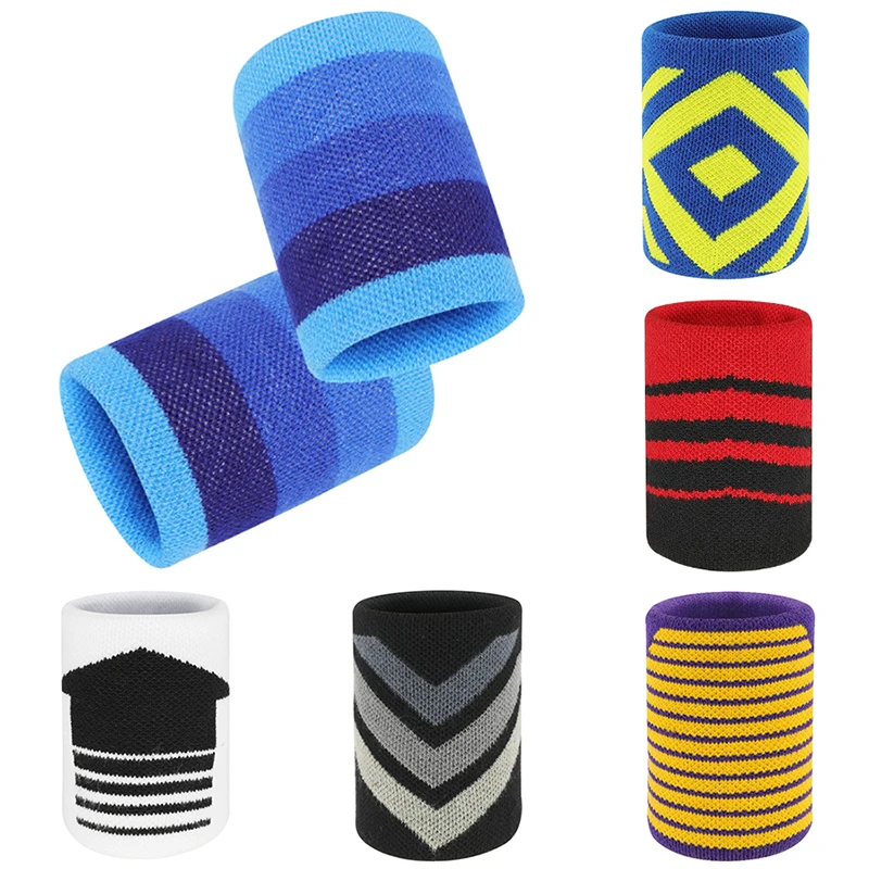 1Pc Wrist Support Polyester Cotton Unisex Adults Kids Sport Sweat Band Wrist Protector Gym Running Safety Guard Brace Wrap sports wristbands