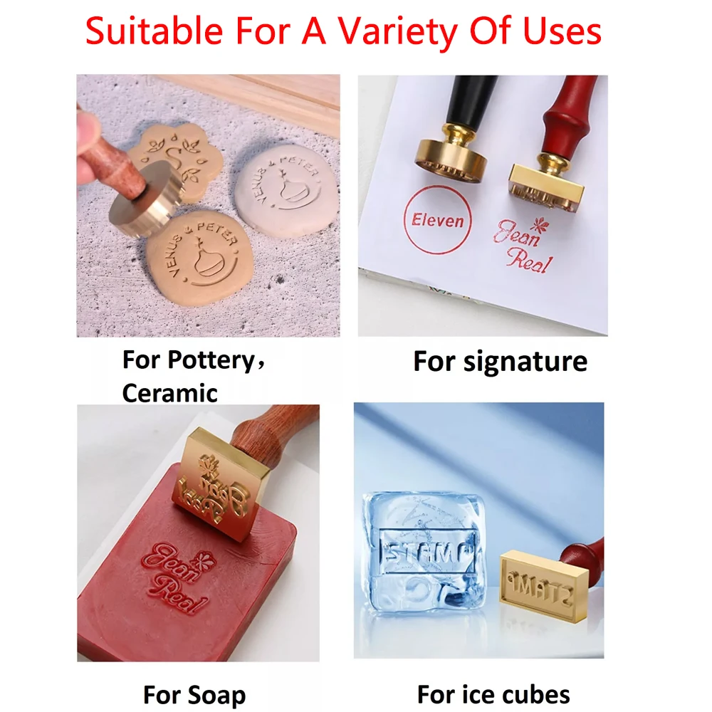 Custom Brass Pottery Clay Stamp 5