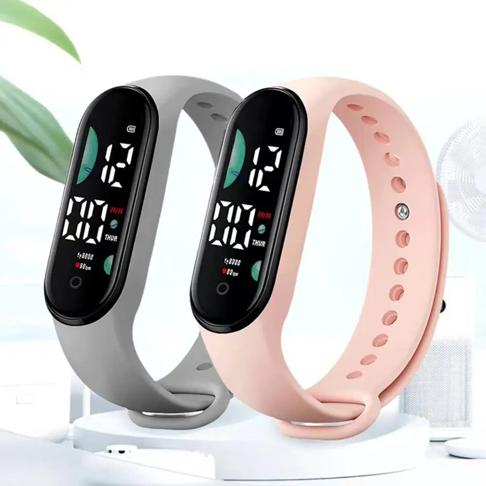 M9 Electronic Watch LED Touch Control Waterproof Multifunctional Week Time Display Men Women Unisex Sports Bracelet for Kids digital watch