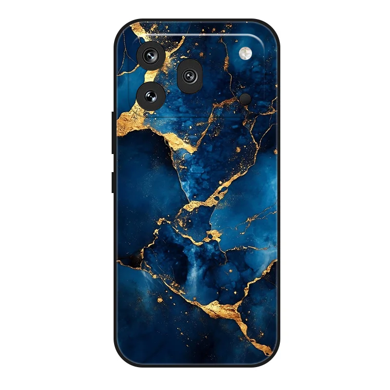 Marble Painted Soft Matte Silicone Back Cover Case