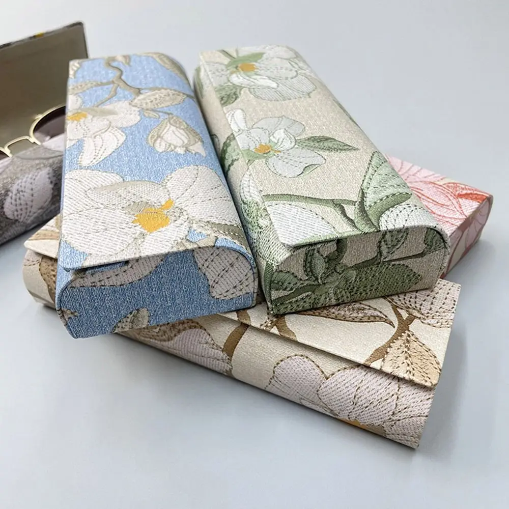 Chinese Style Embroidery Glasses Box Portable Multifunctional Myopia Glasses Case Glasses Sunglasses Bag Students