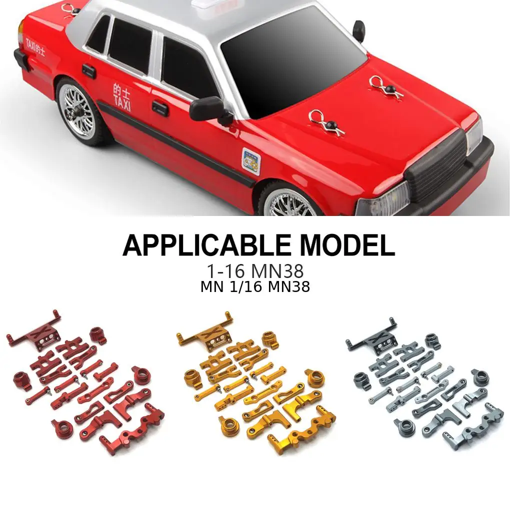 

Комплект металлических деталей RCGOFOLLOW из алюминиевого сплава, обновленные детали для радиоуправляемых моделей, обновленные металлические детали для радиоуправляемых моделей 1/16 MN MN38, детали для радиоуправляемых моделей