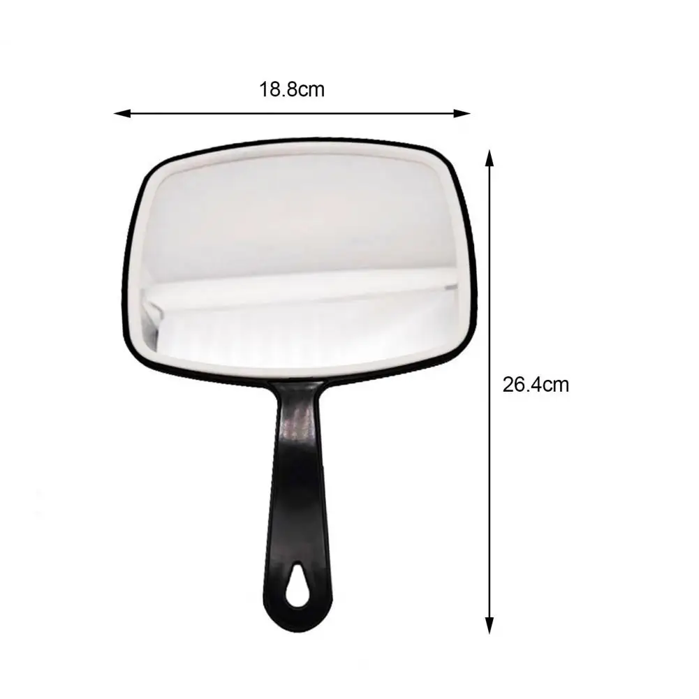 Excellent Handheld Mirror PVC Hairdressing Mirror Anti-fog Portable Single-Sided Vanity
