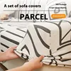 Jacquard Adjustable Elastic Sofa Cover Armchair Protector Corner L Shape Stretch Thick Slipcovers Couch Covers 1/2/3/4/5 Seater 3