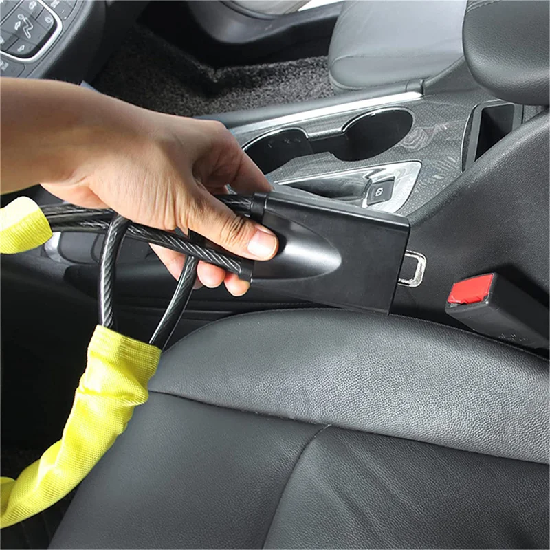 Car Steering Wheel Lock Universal Seat Belt Anti-Theft Lock With 3 Keys Anti-theft Device For Most Cars SUV Car Accessories
