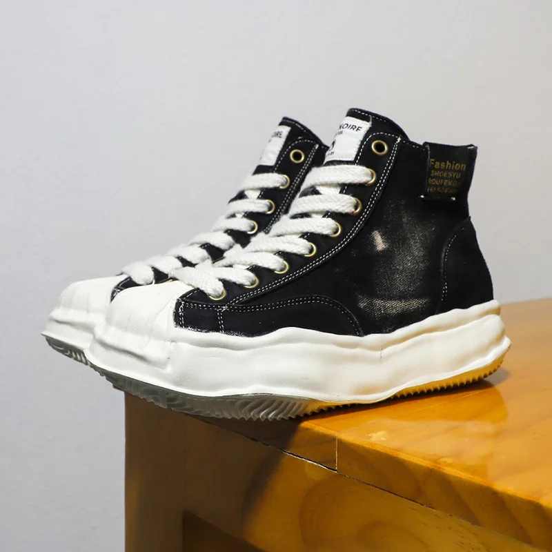

High top shoes women's thick sole 2022 new leisure casual shoes apricot white shoes women sneakers women canvas shoes