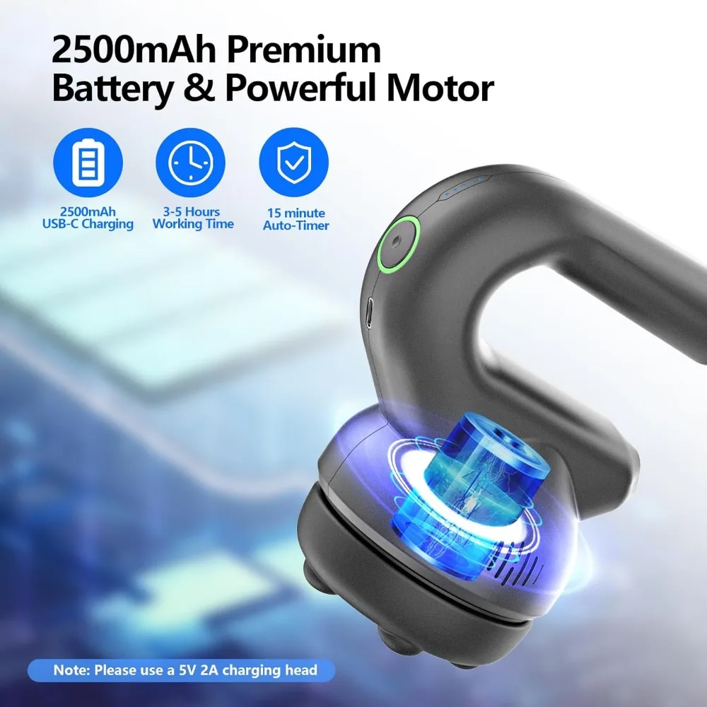Handheld Professional Mini Orbital Buffer Relief Massager, Adjustable Multi-Speed Vibration Deep Tissue Body Chiropractic 2