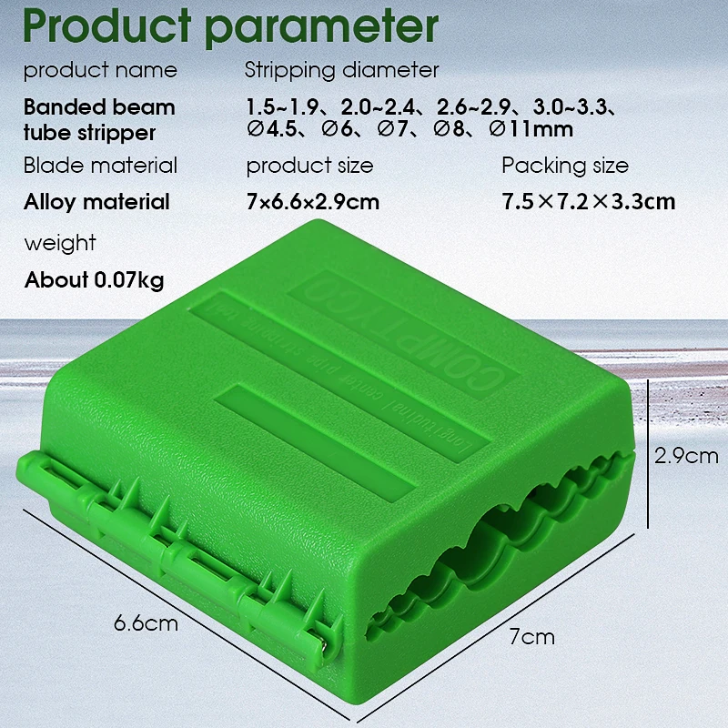 New Fiber Optic Ribbon Optic Cable Stripper 1.5-11mm Longitudinal Center Pipe Stripping Tool Tube Slitter